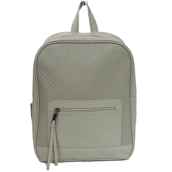Woven texture leather backpack